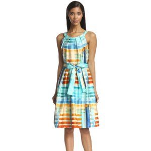 Chetta B. Paint Strokes Fit and Flare Dress - Size 4